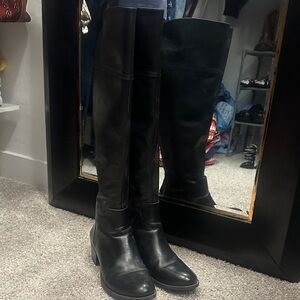 Vince Camuto Sleek Black Over the Knee Boots